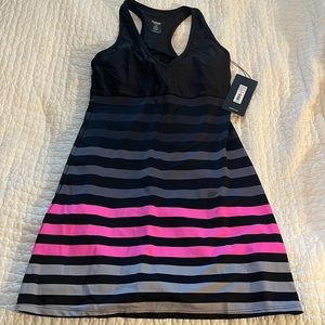 K-DEER  signature stripe racer back dress xs